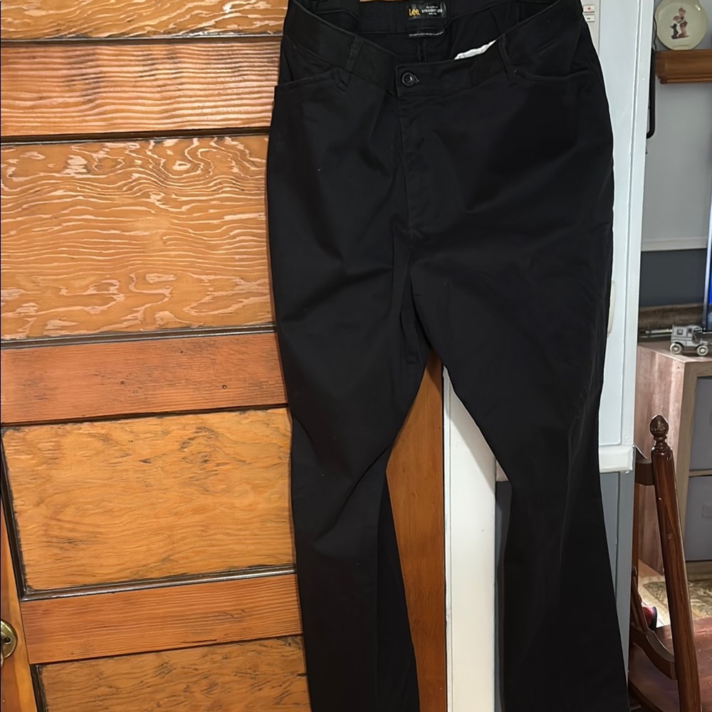 Lee Black Dress Pants Elegant Design